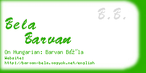 bela barvan business card